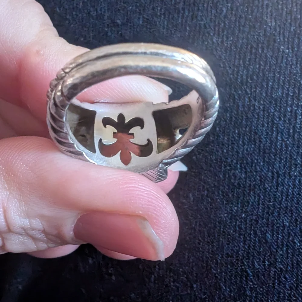 Judith Ripka Citrine and Green Peridot Ring, Size 7 - Picture 3 of 4